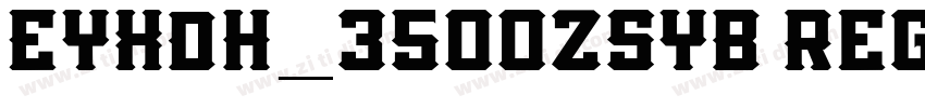 EYXDH_3500ZSYB Regul字体转换